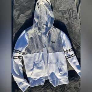 Victoria’s Secret PINK White and Grey Jacket